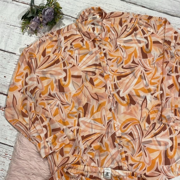 NWT L*space X Tessa Brooks Catalina Pant Oversized Top in Psychedelic Summer - Picture 6 of 11